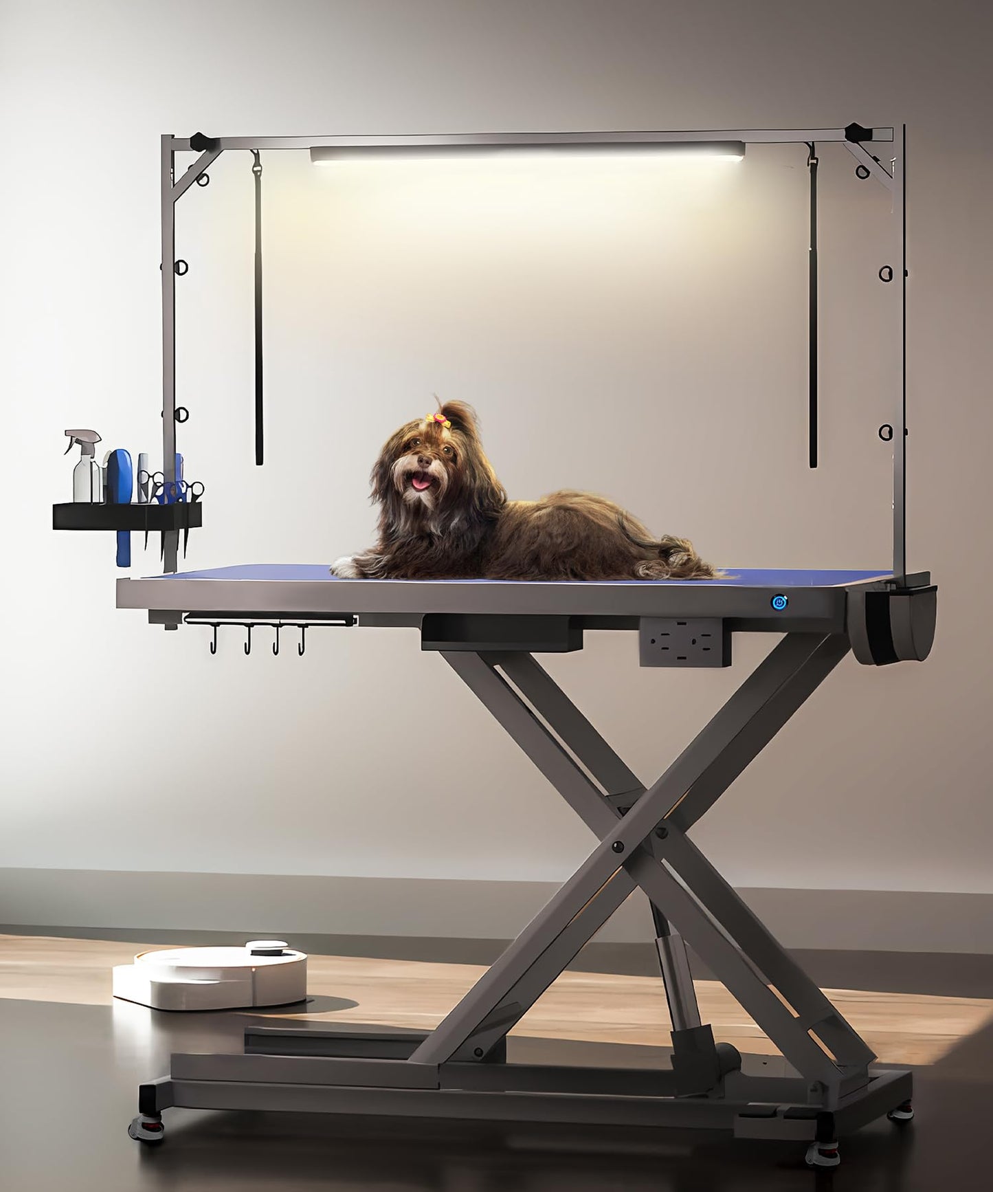 Polimo – Elektrisk hundefrisørbord med LED og høydekontroll