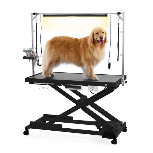 Polimo – Elektrisk hundefrisørbord med LED og høydekontroll